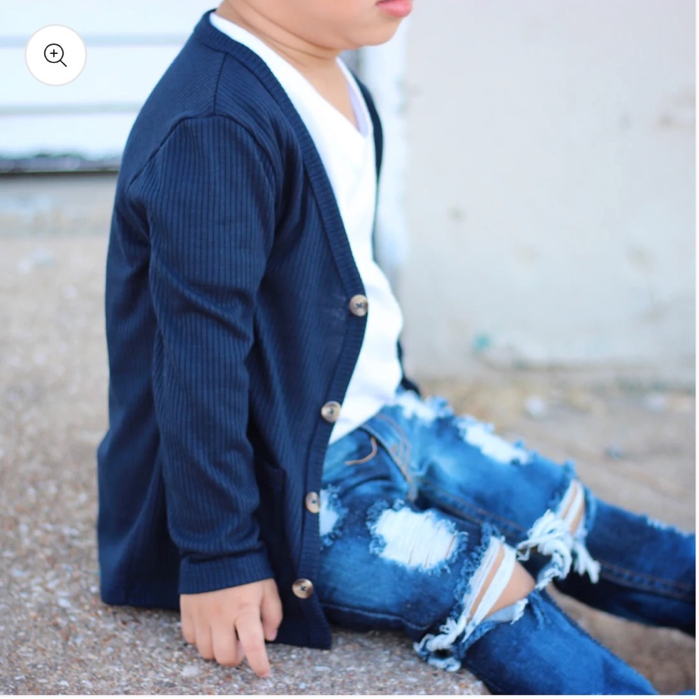 Millie + Roo Ribbed Cardigan - Picture 2 of 6